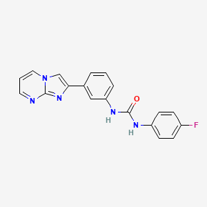 molecular formula C19H14FN5O B4414599 N-(4-fluorophenyl)-N'-(3-imidazo[1,2-a]pyrimidin-2-ylphenyl)urea 