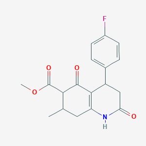 methyl 4-(4-fluorophenyl)-7-methyl-2,5-dioxo-1,2,3,4,5,6,7,8-octahydro-6-quinolinecarboxylate