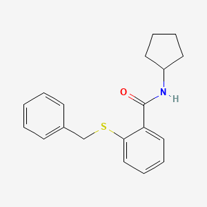 molecular formula C19H21NOS B4414654 2-(benzylthio)-N-cyclopentylbenzamide 