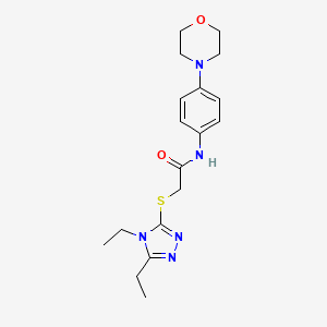 2-[(4,5-diethyl-4H-1,2,4-triazol-3-yl)thio]-N-[4-(4-morpholinyl)phenyl]acetamide