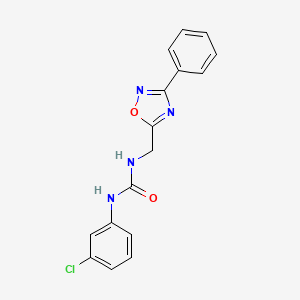 N-(3-chlorophenyl)-N'-[(3-phenyl-1,2,4-oxadiazol-5-yl)methyl]urea