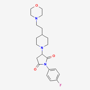 1-(4-fluorophenyl)-3-{4-[2-(4-morpholinyl)ethyl]-1-piperidinyl}-2,5-pyrrolidinedione