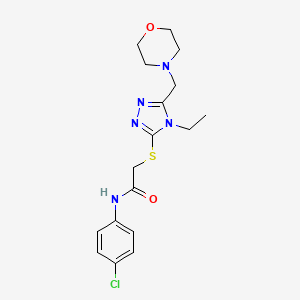 N-(4-chlorophenyl)-2-{[4-ethyl-5-(4-morpholinylmethyl)-4H-1,2,4-triazol-3-yl]thio}acetamide