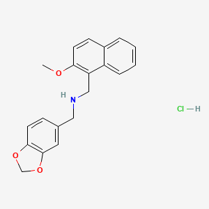 molecular formula C20H20ClNO3 B4414715 (1,3-benzodioxol-5-ylmethyl)[(2-methoxy-1-naphthyl)methyl]amine hydrochloride 