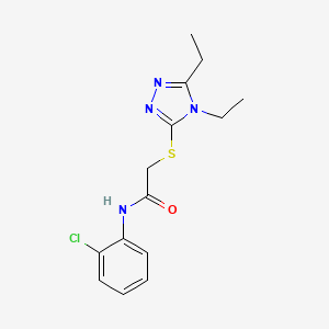 molecular formula C14H17ClN4OS B4414722 N-(2-chlorophenyl)-2-[(4,5-diethyl-4H-1,2,4-triazol-3-yl)thio]acetamide 