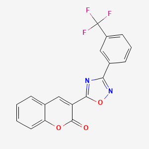 3-{3-[3-(trifluoromethyl)phenyl]-1,2,4-oxadiazol-5-yl}-2H-chromen-2-one