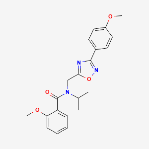 molecular formula C21H23N3O4 B4414756 N-isopropyl-2-methoxy-N-{[3-(4-methoxyphenyl)-1,2,4-oxadiazol-5-yl]methyl}benzamide 