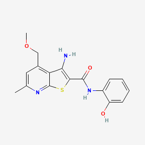 molecular formula C17H17N3O3S B4414759 3-amino-N-(2-hydroxyphenyl)-4-(methoxymethyl)-6-methylthieno[2,3-b]pyridine-2-carboxamide 