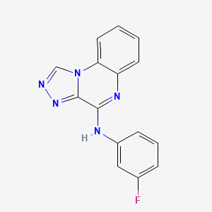 molecular formula C15H10FN5 B4414763 N-(3-fluorophenyl)[1,2,4]triazolo[4,3-a]quinoxalin-4-amine 
