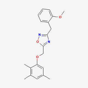 molecular formula C20H22N2O3 B4414766 3-(2-methoxybenzyl)-5-[(2,3,5-trimethylphenoxy)methyl]-1,2,4-oxadiazole 