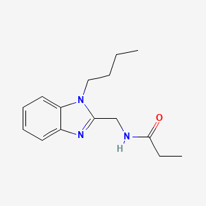 molecular formula C15H21N3O B4414786 N-[(1-butyl-1H-benzimidazol-2-yl)methyl]propanamide 
