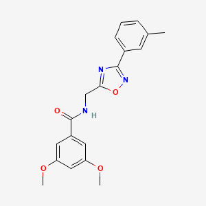 molecular formula C19H19N3O4 B4414789 3,5-dimethoxy-N-{[3-(3-methylphenyl)-1,2,4-oxadiazol-5-yl]methyl}benzamide 