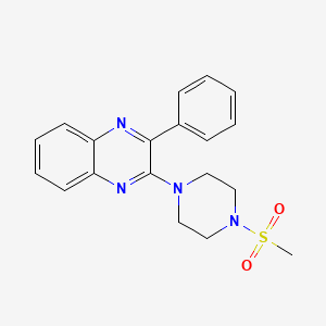 molecular formula C19H20N4O2S B4414792 2-[4-(methylsulfonyl)-1-piperazinyl]-3-phenylquinoxaline 