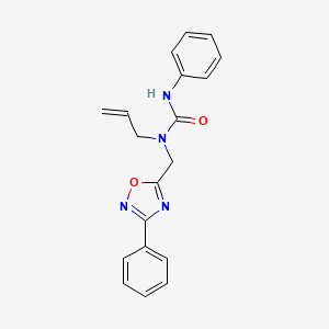 molecular formula C19H18N4O2 B4414819 N-allyl-N'-phenyl-N-[(3-phenyl-1,2,4-oxadiazol-5-yl)methyl]urea 