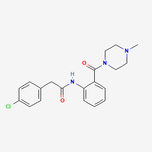 molecular formula C20H22ClN3O2 B4414820 2-(4-chlorophenyl)-N-{2-[(4-methyl-1-piperazinyl)carbonyl]phenyl}acetamide 