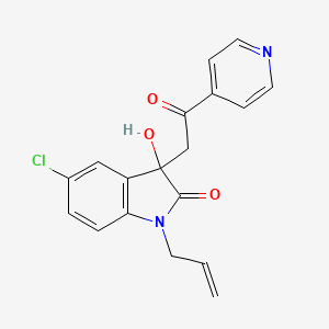 molecular formula C18H15ClN2O3 B4414827 1-allyl-5-chloro-3-hydroxy-3-[2-oxo-2-(4-pyridinyl)ethyl]-1,3-dihydro-2H-indol-2-one 