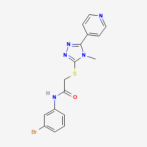 molecular formula C16H14BrN5OS B4414866 N-(3-bromophenyl)-2-{[4-methyl-5-(4-pyridinyl)-4H-1,2,4-triazol-3-yl]thio}acetamide 