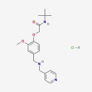 molecular formula C20H28ClN3O3 B4414867 N-(tert-butyl)-2-(2-methoxy-4-{[(4-pyridinylmethyl)amino]methyl}phenoxy)acetamide hydrochloride 