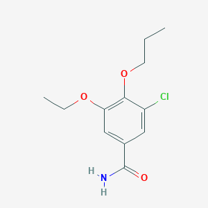 molecular formula C12H16ClNO3 B4414875 3-chloro-5-ethoxy-4-propoxybenzamide 