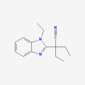 molecular formula C15H19N3 B4414879 2-ethyl-2-(1-ethyl-1H-benzimidazol-2-yl)butanenitrile 