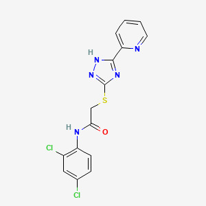 molecular formula C15H11Cl2N5OS B4414899 N-(2,4-dichlorophenyl)-2-{[5-(2-pyridinyl)-4H-1,2,4-triazol-3-yl]thio}acetamide 