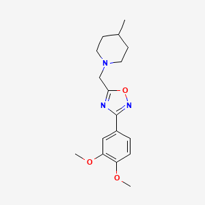 molecular formula C17H23N3O3 B4414905 1-{[3-(3,4-dimethoxyphenyl)-1,2,4-oxadiazol-5-yl]methyl}-4-methylpiperidine 