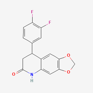 molecular formula C16H11F2NO3 B4414968 8-(3,4-difluorophenyl)-7,8-dihydro[1,3]dioxolo[4,5-g]quinolin-6(5H)-one 