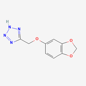 molecular formula C9H8N4O3 B4415064 5-[(1,3-benzodioxol-5-yloxy)methyl]-1H-tetrazole 
