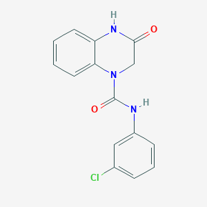 molecular formula C15H12ClN3O2 B4415086 N-(3-chlorophenyl)-3-oxo-3,4-dihydro-1(2H)-quinoxalinecarboxamide 