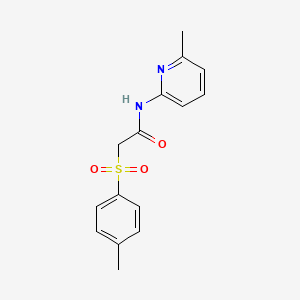 molecular formula C15H16N2O3S B4415121 2-[(4-methylphenyl)sulfonyl]-N-(6-methyl-2-pyridinyl)acetamide 