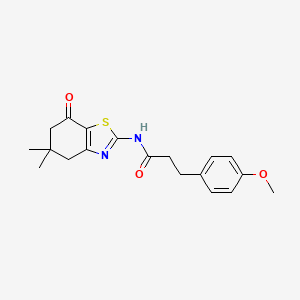 molecular formula C19H22N2O3S B4415136 N-(5,5-dimethyl-7-oxo-4,5,6,7-tetrahydro-1,3-benzothiazol-2-yl)-3-(4-methoxyphenyl)propanamide 