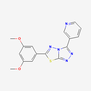 molecular formula C16H13N5O2S B4415165 6-(3,5-dimethoxyphenyl)-3-(3-pyridinyl)[1,2,4]triazolo[3,4-b][1,3,4]thiadiazole 