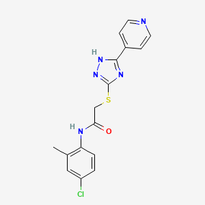 N-(4-chloro-2-methylphenyl)-2-{[5-(4-pyridinyl)-4H-1,2,4-triazol-3-yl]thio}acetamide