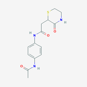 molecular formula C14H17N3O3S B4415197 N-[4-(acetylamino)phenyl]-2-(3-oxo-2-thiomorpholinyl)acetamide 