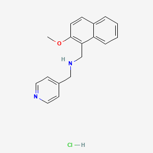 molecular formula C18H19ClN2O B4415243 [(2-methoxy-1-naphthyl)methyl](4-pyridinylmethyl)amine hydrochloride 