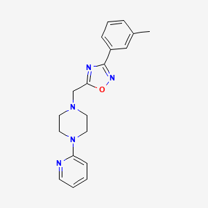 1-{[3-(3-methylphenyl)-1,2,4-oxadiazol-5-yl]methyl}-4-(2-pyridinyl)piperazine