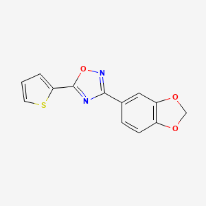 molecular formula C13H8N2O3S B4415257 3-(1,3-benzodioxol-5-yl)-5-(2-thienyl)-1,2,4-oxadiazole 