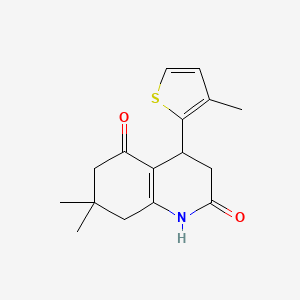 7,7-dimethyl-4-(3-methyl-2-thienyl)-4,6,7,8-tetrahydro-2,5(1H,3H)-quinolinedione