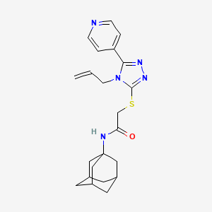 molecular formula C22H27N5OS B4415297 N-1-adamantyl-2-{[4-allyl-5-(4-pyridinyl)-4H-1,2,4-triazol-3-yl]thio}acetamide 