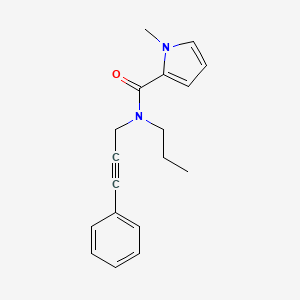 molecular formula C18H20N2O B4415321 1-methyl-N-(3-phenylprop-2-yn-1-yl)-N-propyl-1H-pyrrole-2-carboxamide 