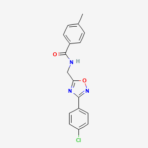 N-{[3-(4-chlorophenyl)-1,2,4-oxadiazol-5-yl]methyl}-4-methylbenzamide