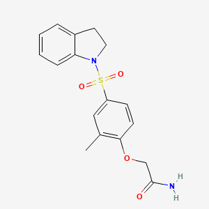 2-[4-(2,3-dihydro-1H-indol-1-ylsulfonyl)-2-methylphenoxy]acetamide