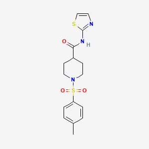 1-[(4-methylphenyl)sulfonyl]-N-1,3-thiazol-2-yl-4-piperidinecarboxamide