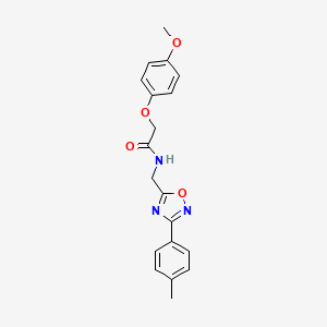 molecular formula C19H19N3O4 B4415373 2-(4-methoxyphenoxy)-N-{[3-(4-methylphenyl)-1,2,4-oxadiazol-5-yl]methyl}acetamide 