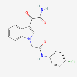 2-(1-{2-[(4-chlorophenyl)amino]-2-oxoethyl}-1H-indol-3-yl)-2-oxoacetamide