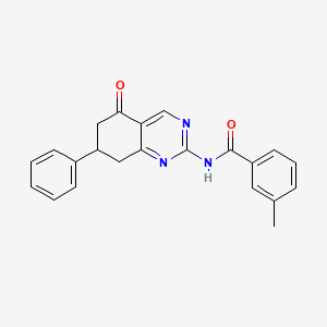 3-methyl-N-(5-oxo-7-phenyl-5,6,7,8-tetrahydro-2-quinazolinyl)benzamide