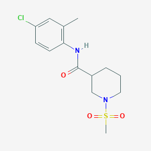 molecular formula C14H19ClN2O3S B4415418 N-(4-chloro-2-methylphenyl)-1-(methylsulfonyl)-3-piperidinecarboxamide 
