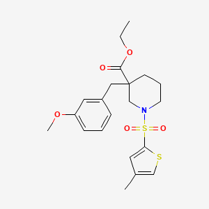 ethyl 3-(3-methoxybenzyl)-1-[(4-methyl-2-thienyl)sulfonyl]-3-piperidinecarboxylate