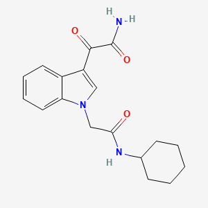 molecular formula C18H21N3O3 B4415447 2-{1-[2-(cyclohexylamino)-2-oxoethyl]-1H-indol-3-yl}-2-oxoacetamide 