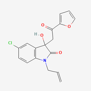 molecular formula C17H14ClNO4 B4415468 1-allyl-5-chloro-3-[2-(2-furyl)-2-oxoethyl]-3-hydroxy-1,3-dihydro-2H-indol-2-one 